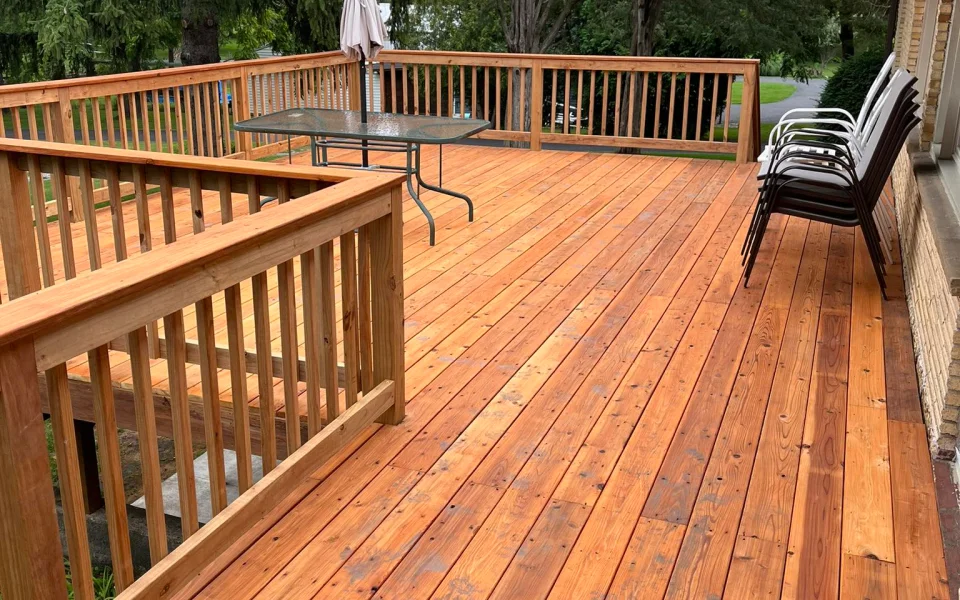 completed deck installation